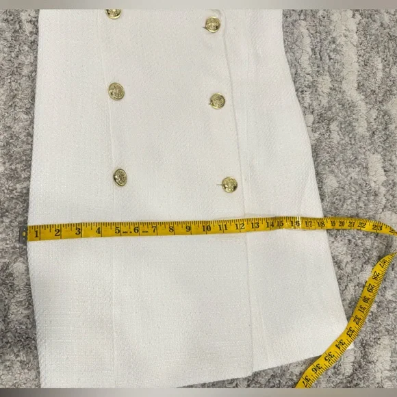 TRENDY LONG SLEEVE DOUBLE
BREASTED BLAZER MINI
DRESS - WHITE - Picture 15 of 17